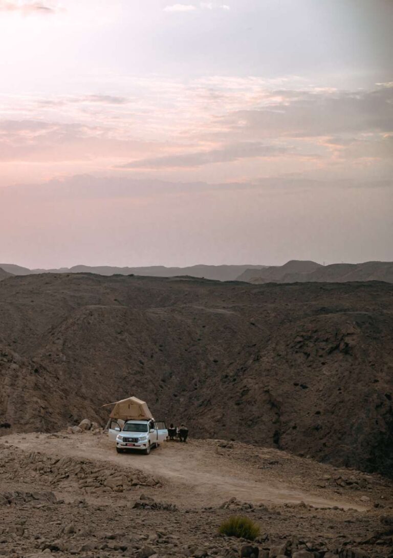 Daktent in de bergen